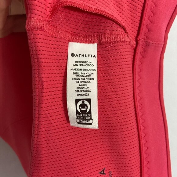 Athleta Women's Athletic Padded Sports Bra Top Coral Pink Size M NWOT - Picture 8 of 8